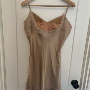 Elegant Tan Slip Dress